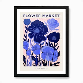 Blue Flower Market Poster Lisianthus 2 Art Print