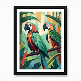 Parrots In The Jungle 3 Art Print