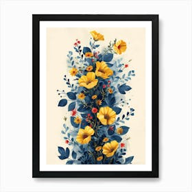 Yellow Flowers 5 Art Print