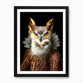 Lady Veronica The Owl With A Plan Pet Portraits Poster