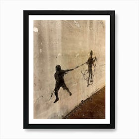 West Bank Wall - Street Art And Reality Art Print