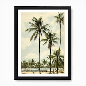 Diamond Beach Bali Indonesia Vintage Art Print