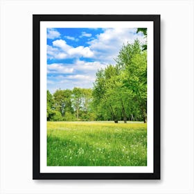 Spring time Green Meadow Art Print