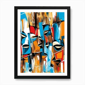 African Masks Art Print