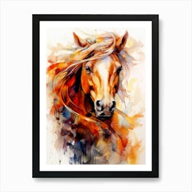 Horse Watercolor Painting animal Art Print