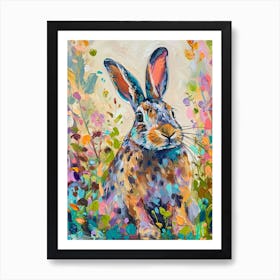 English Spot Rabbit Painting 4 Art Print