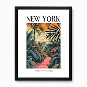 Brooklyn Botanic Garden New York Colourful Silkscreen Illustration 3 Poster Art Print