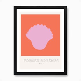 Formes Bohemes Bohemian Shape Sea Shell Vase Pink Orange Art Print
