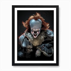 Pennywise It Clown Horror Art Print