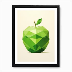 Low Poly Apple 3 Art Print