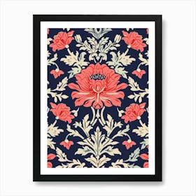 Damask Pattern Art Print