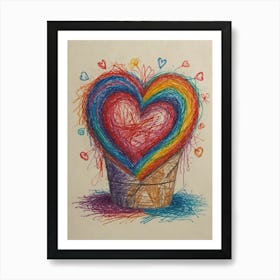Heart Drawing 1 Art Print