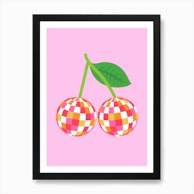 Disco Cherries Art Print