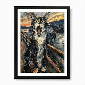 Fantastic Cat Screaming 13 Art Print