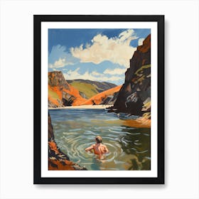 Wild Swimming At Llyn Cau Wales 1 Art Print