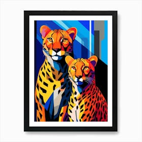 Cheetah Abstract Pop Art 1 Art Print