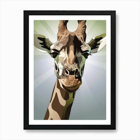 Giraffe Head 2 Art Print