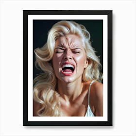 Blond Woman Screaming orgasm 1 Poster