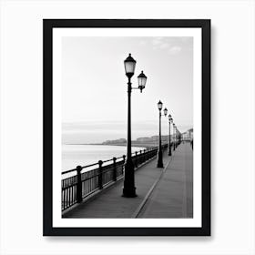 Nice, France, Photography In Black And White 4 Art Print