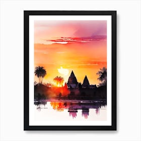 Angkor Watercolour Art Print