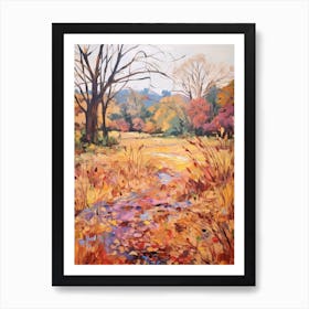 Autumn City Park Painting Hampstead Heath Park London 1 Art Print