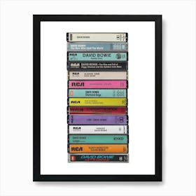 David Bowie - Collected Albums - Cassette Print Art Print