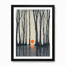 Sunset In The Woods 11 Art Print