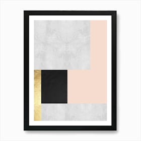 Geometric textures composition 12 Art Print