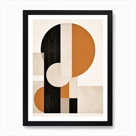 Beige Dance Of Mid Century Shadows Art Print