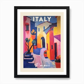 Pompeii Italy 1 Fauvist Painting Travel Poster Art Print