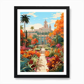 Balboa Park, Usa In Autumn Fall Illustration 2 Poster