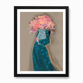 Big Vase Of Peonies Art Print