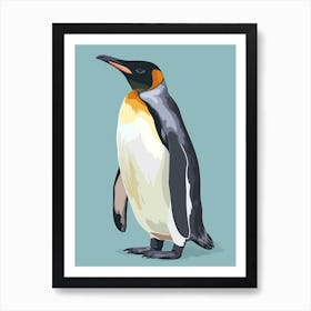 King Penguin Phillip Island Minimalist Illustration 1 Art Print