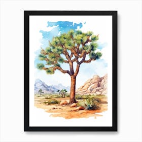Joshua Tree In Water Color Style (2) Art Print