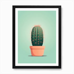 Barrel Cactus Illustration 8 Poster