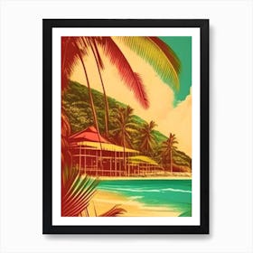 Barbados Vintage Sketch Tropical Destination Art Print