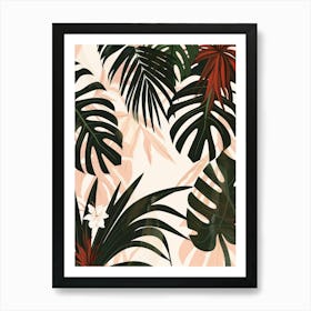 Tropical Leaves Pattern 4 Art Print