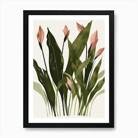 Pink Flowers 12 Art Print