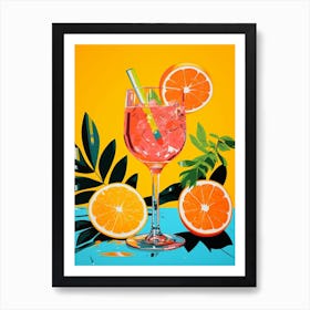 Aperol Colour Pop 1 Art Print