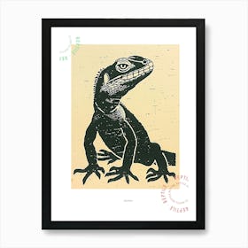 Iguana Bold Block 7 Poster Art Print