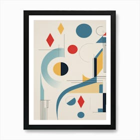 bauhaus geometric exhibition print 4 Art Print