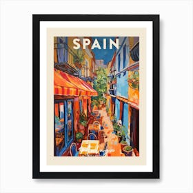 Malaga Spain 7 Fauvist Painting  Travel Poster Art Print