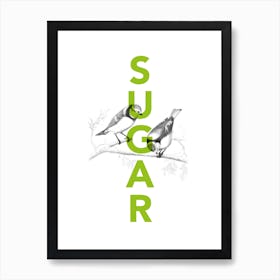 Sugar Tits funny typography Art Print