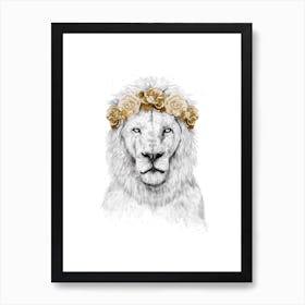Floral Lion II Art Print