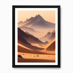 Mountainous Desert Landscape Art Print