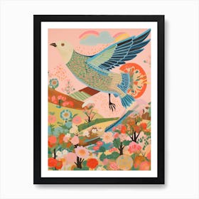 Maximalist Bird Painting Cowbird 1 Art Print