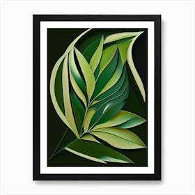 Willow Leaf Vibrant Inspired 3 Art Print