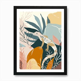 Modern Abstract Lizard Illustration 3 Art Print