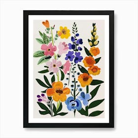 Painted Florals Snapdragon 3 Art Print