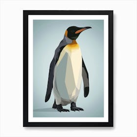 Emperor Penguin King George Island Minimalist Illustration 1 Art Print